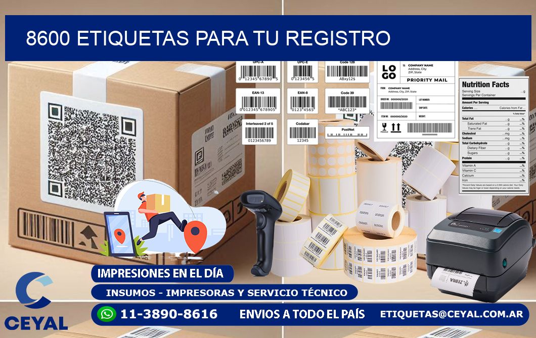 8600 etiquetas para tu registro