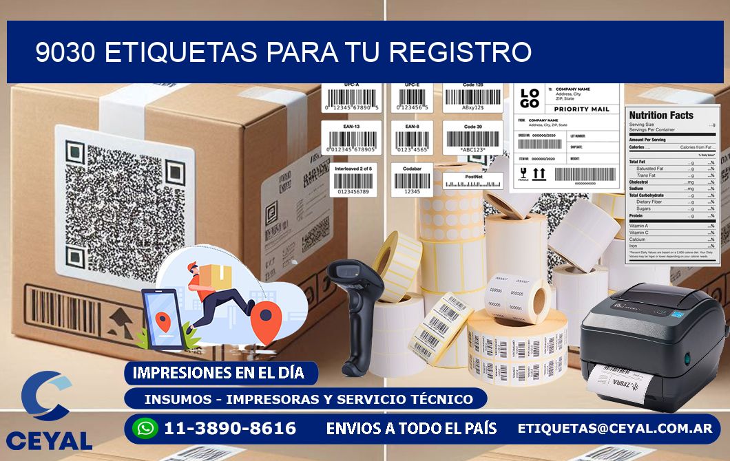 9030 etiquetas para tu registro