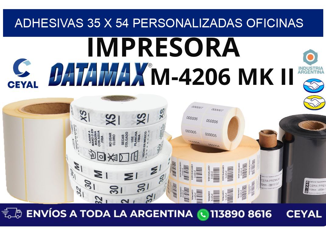 adhesivas 35 x 54 personalizadas oficinas
