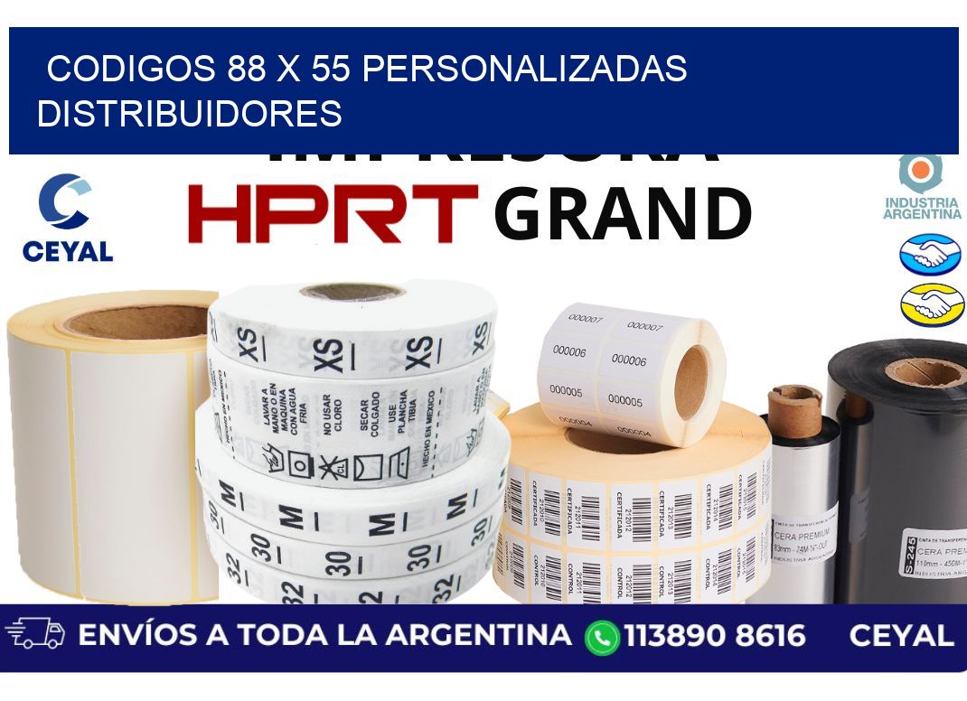 codigos 88 x 55 personalizadas distribuidores