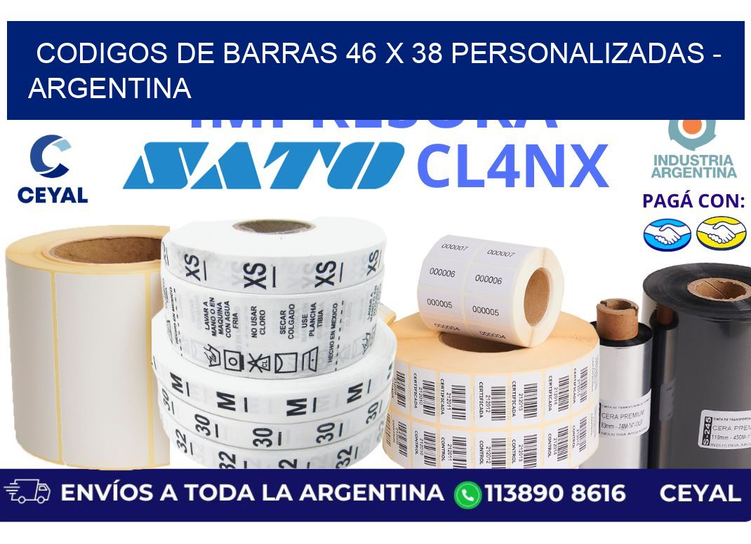 codigos de barras 46 x 38 personalizadas – Argentina
