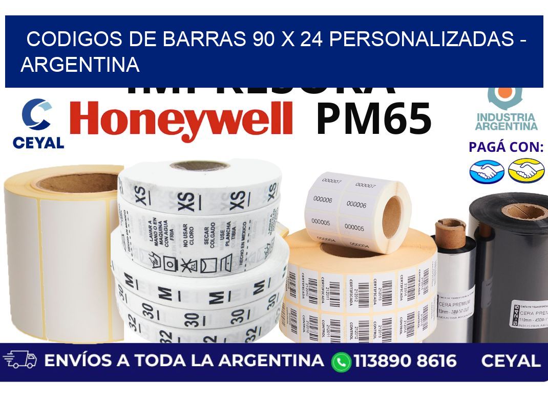 codigos de barras 90 x 24 personalizadas – Argentina