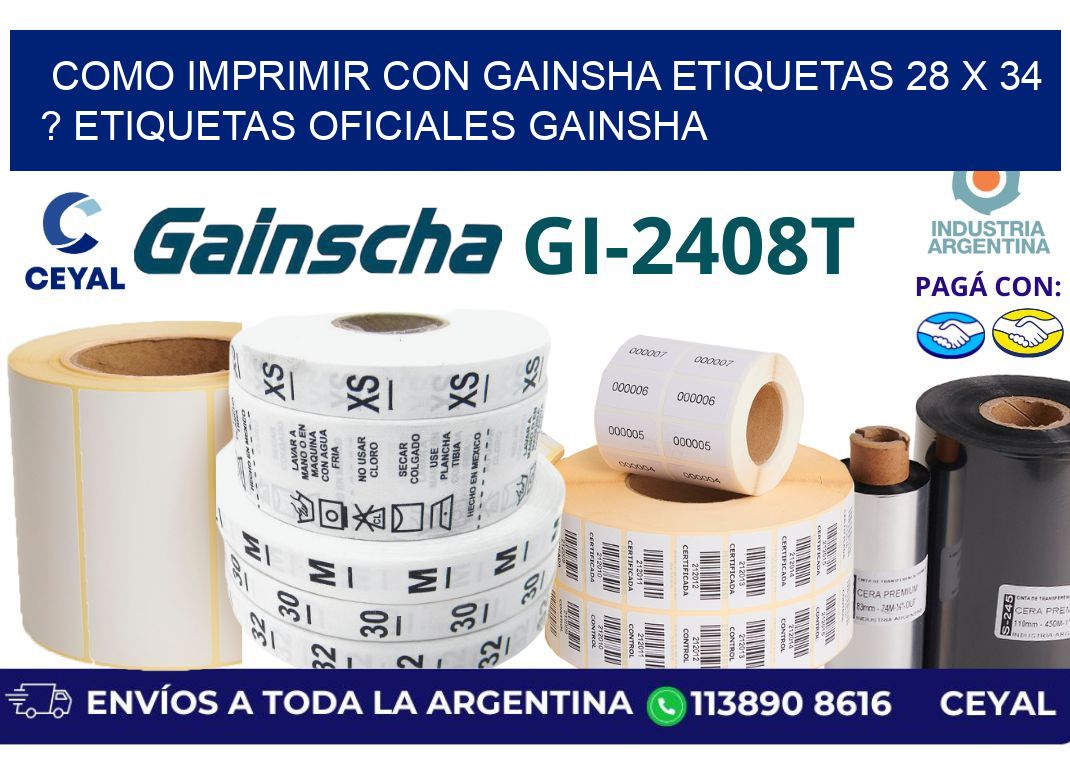 como imprimir con gainsha etiquetas 28 x 34 ? etiquetas oficiales gainsha