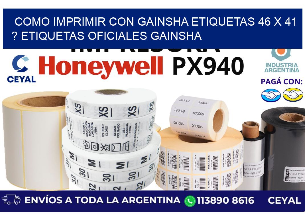 como imprimir con gainsha etiquetas 46 x 41 ? etiquetas oficiales gainsha