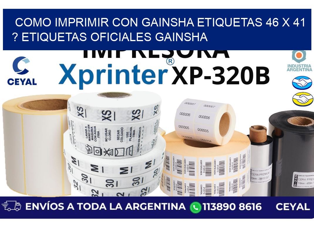 como imprimir con gainsha etiquetas 46 x 41 ? etiquetas oficiales gainsha