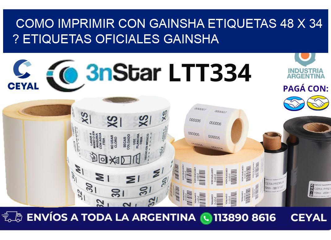 como imprimir con gainsha etiquetas 48 x 34 ? etiquetas oficiales gainsha