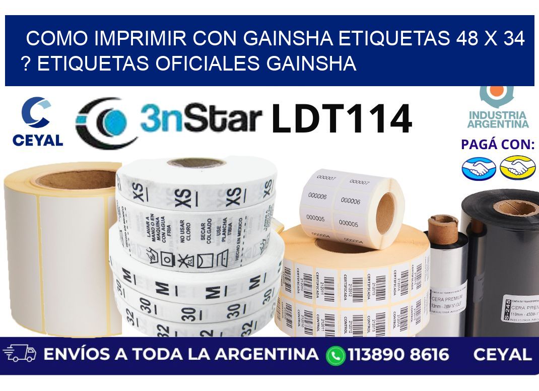 como imprimir con gainsha etiquetas 48 x 34 ? etiquetas oficiales gainsha