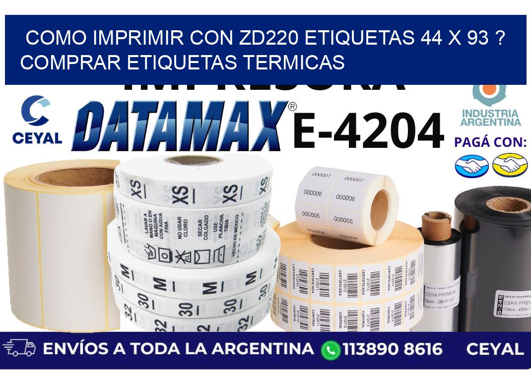 como imprimir con zd220 etiquetas 44 x 93 ? Comprar Etiquetas termicas