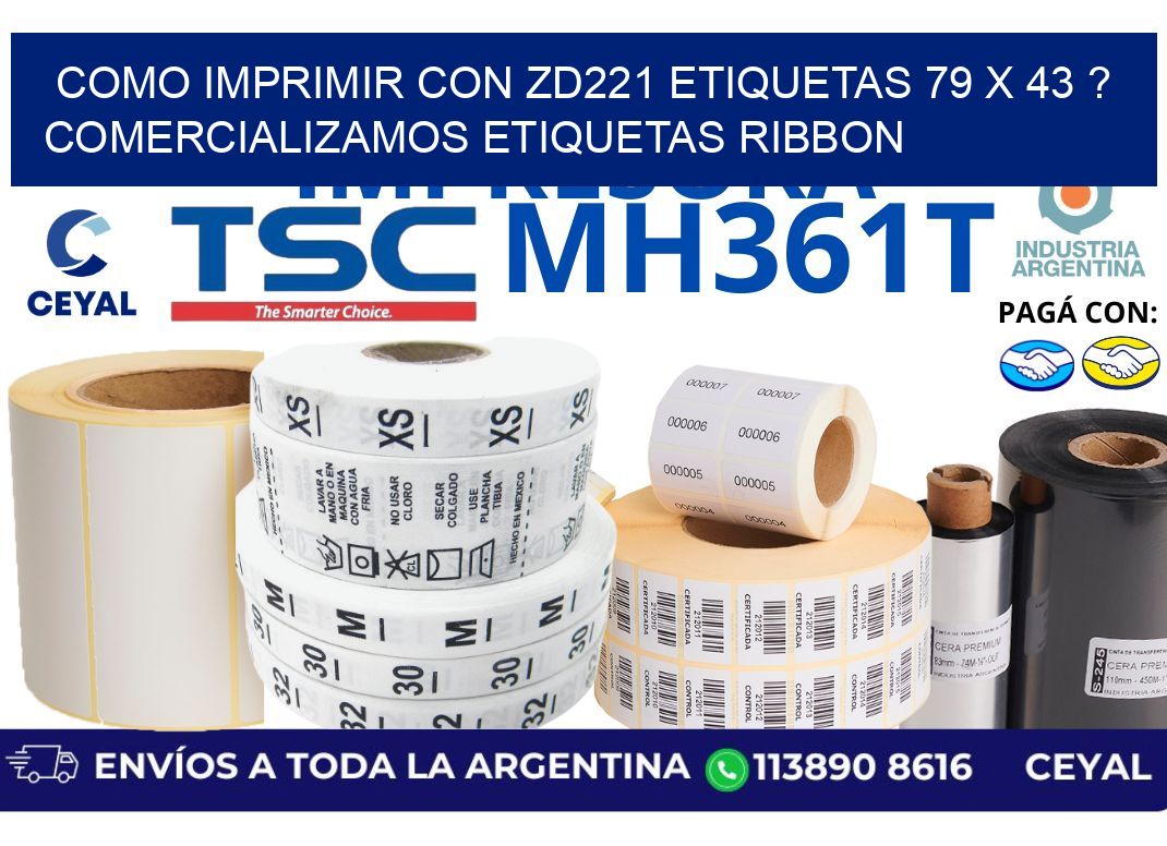como imprimir con zd221 etiquetas 79 x 43 ? Comercializamos etiquetas ribbon