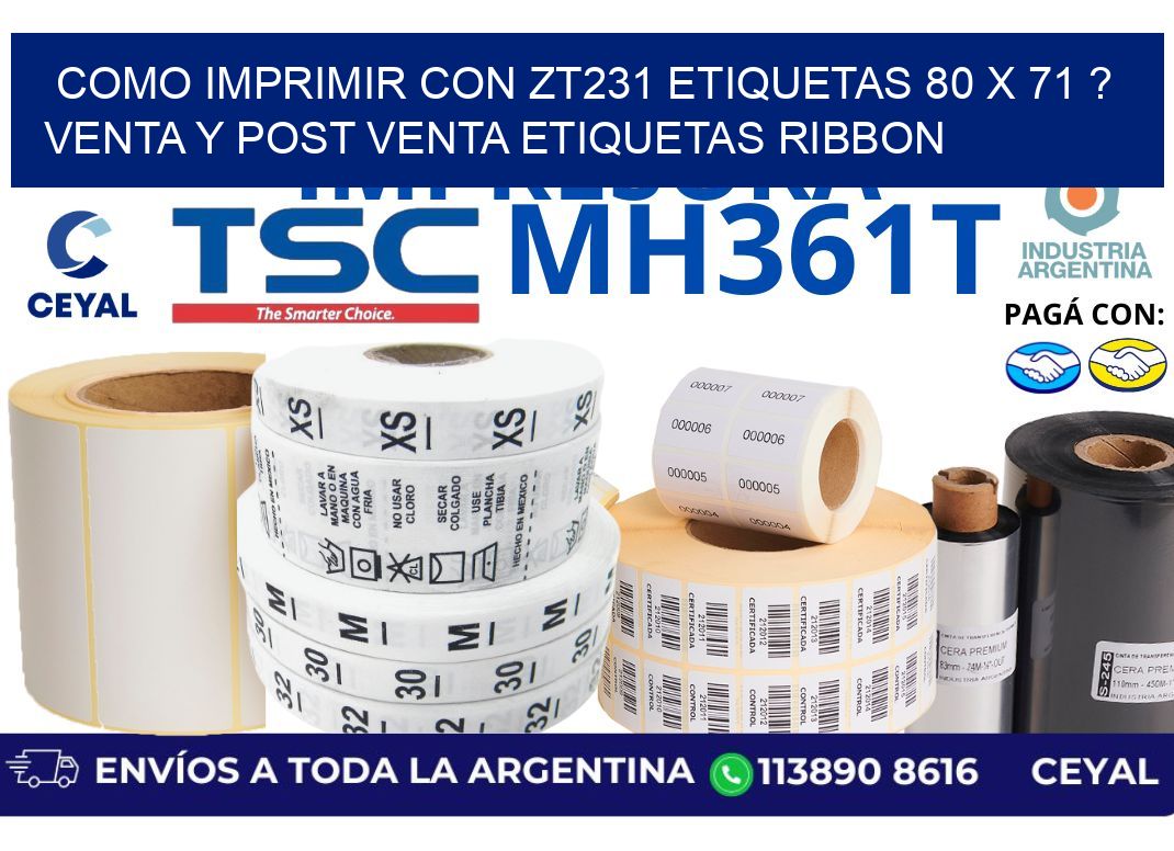 como imprimir con zt231 etiquetas 80 x 71 ? Venta y post venta etiquetas ribbon