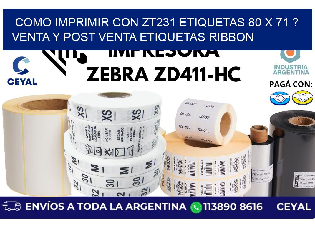 como imprimir con zt231 etiquetas 80 x 71 ? Venta y post venta etiquetas ribbon