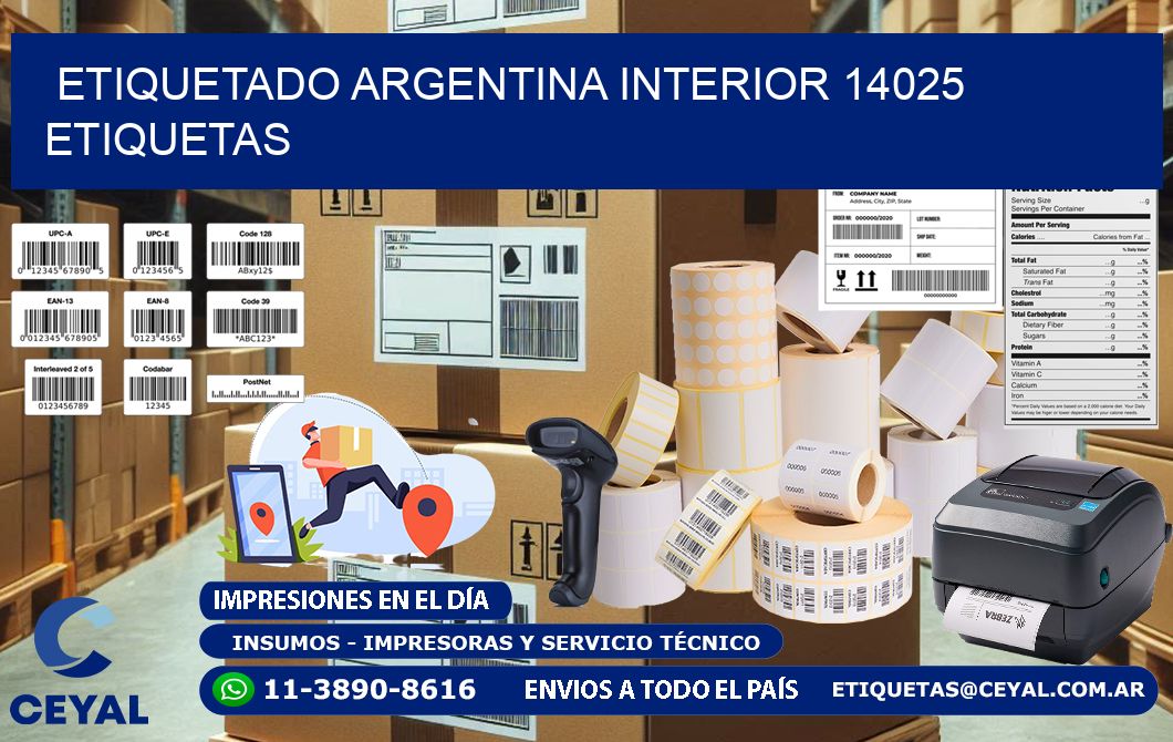 etiquetado argentina interior 14025 etiquetas