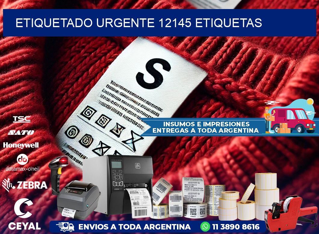 etiquetado urgente 12145 etiquetas