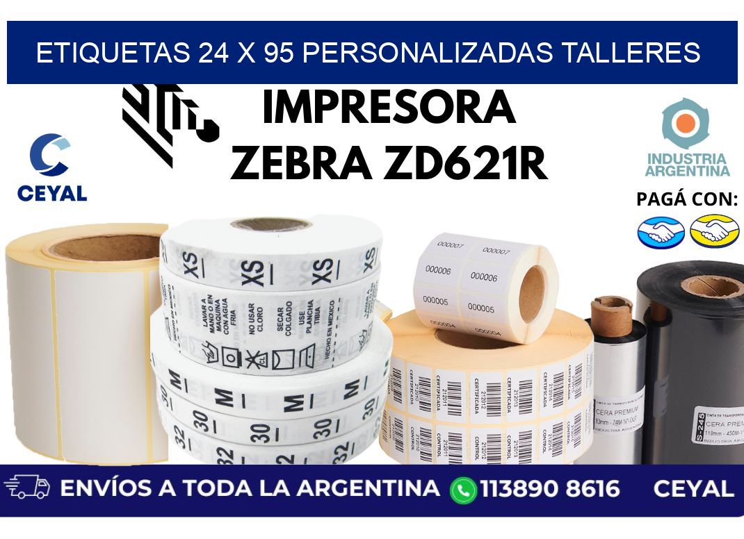 etiquetas 24 x 95 personalizadas talleres