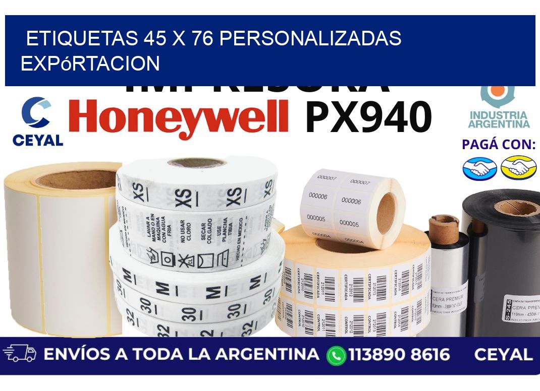 etiquetas 45 x 76 personalizadas expórtacion