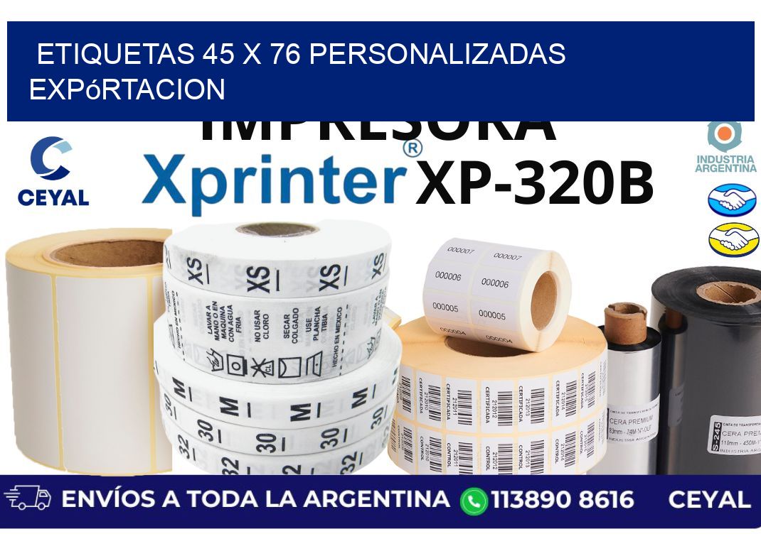 etiquetas 45 x 76 personalizadas expórtacion