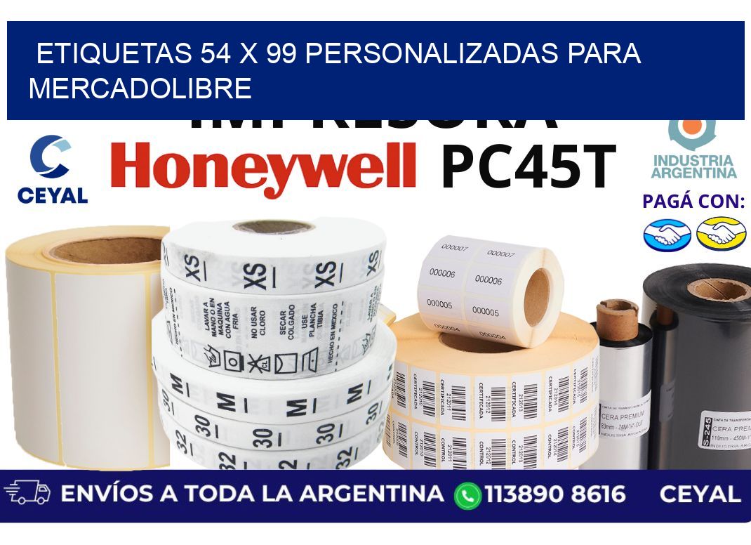 etiquetas 54 x 99 personalizadas para mercadolibre