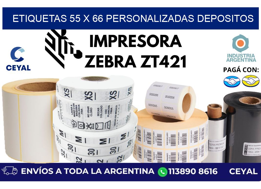 etiquetas 55 x 66 personalizadas depositos