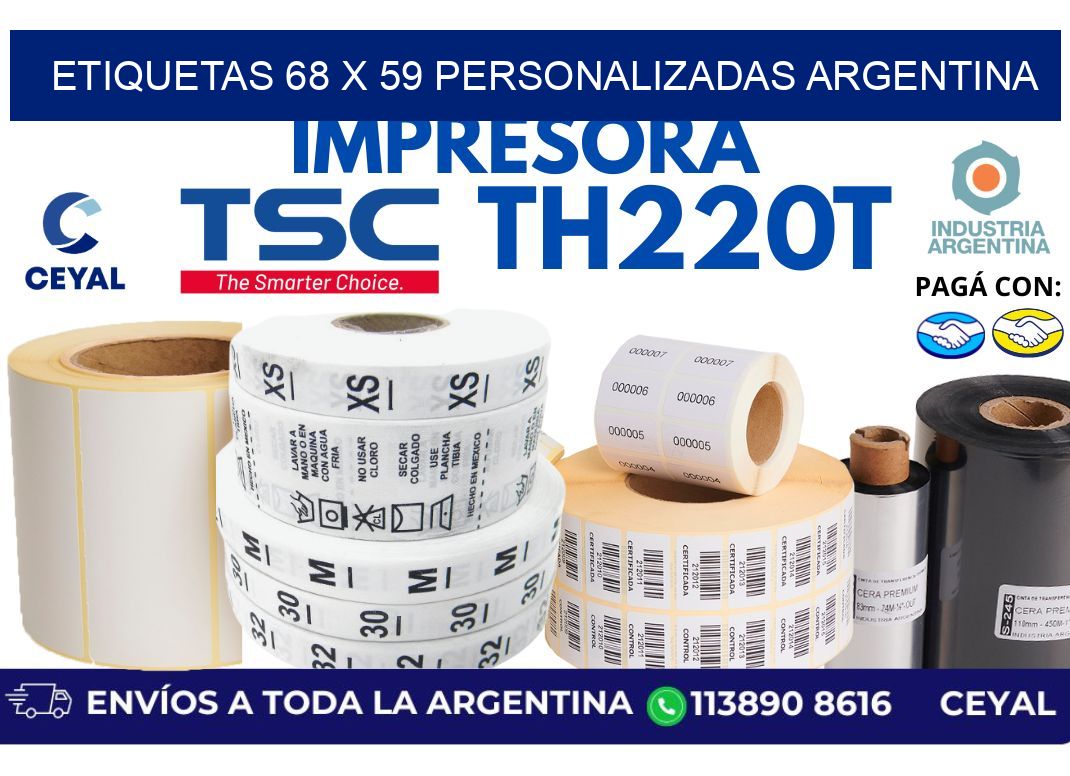 etiquetas 68 x 59 personalizadas argentina