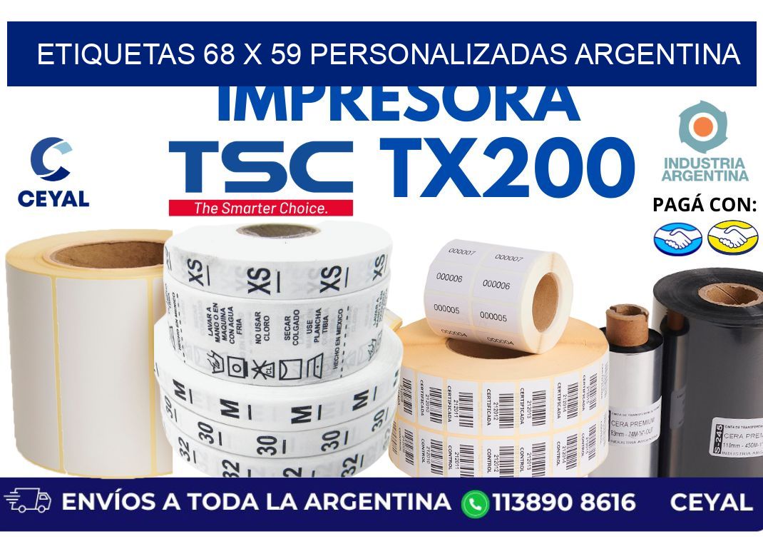 etiquetas 68 x 59 personalizadas argentina