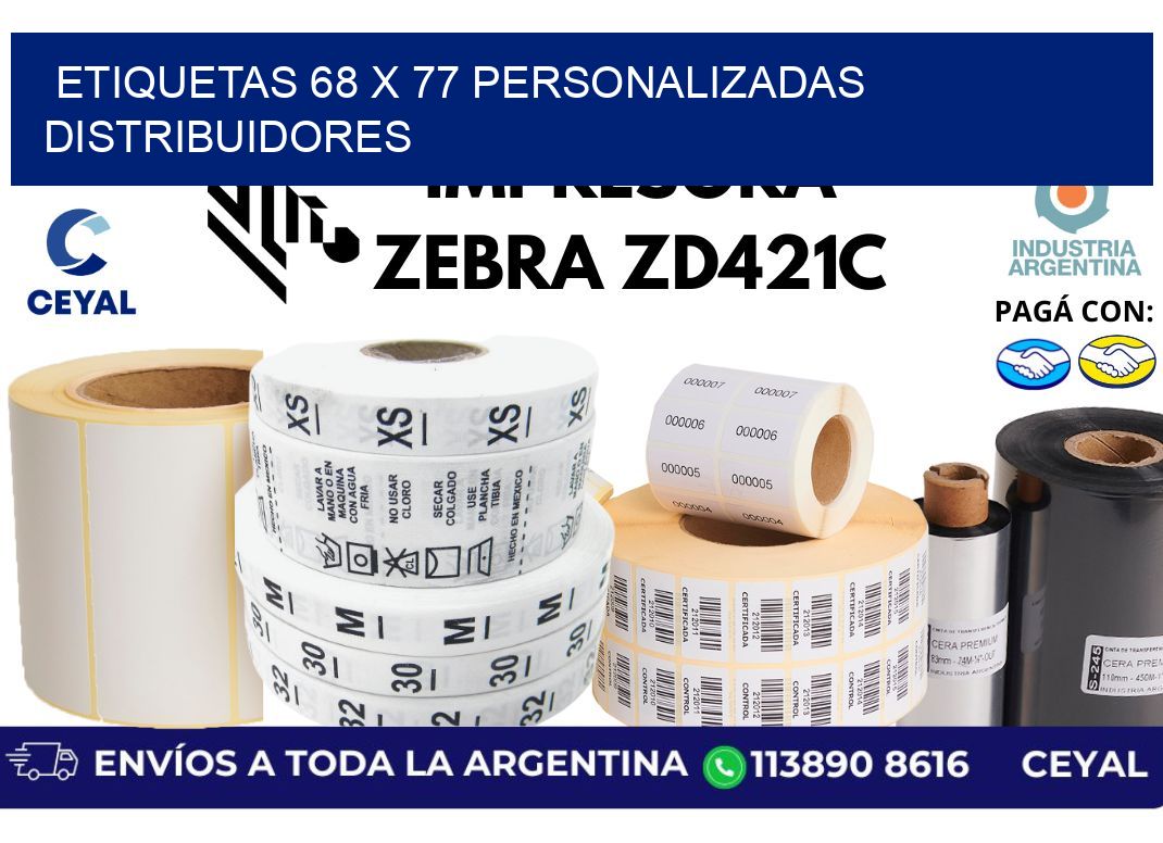 etiquetas 68 x 77 personalizadas distribuidores