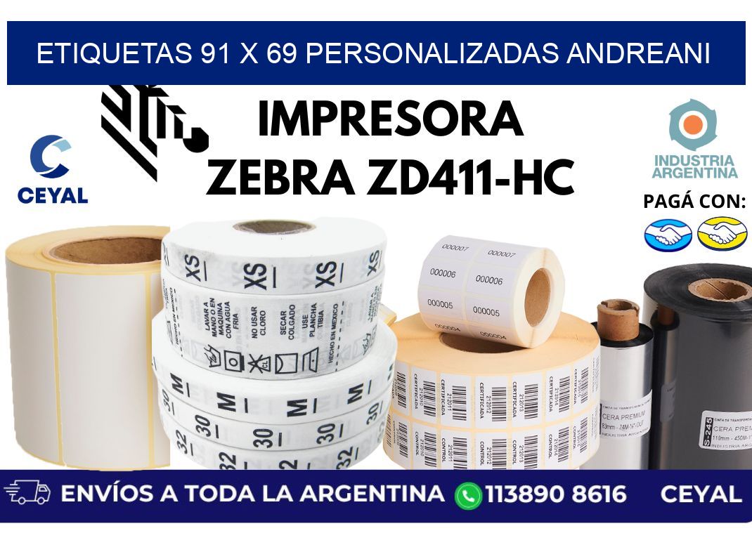 etiquetas 91 x 69 personalizadas andreani