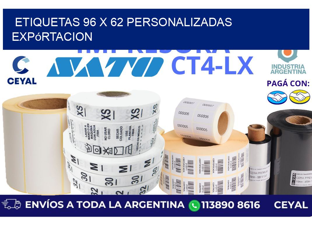 etiquetas 96 x 62 personalizadas expórtacion