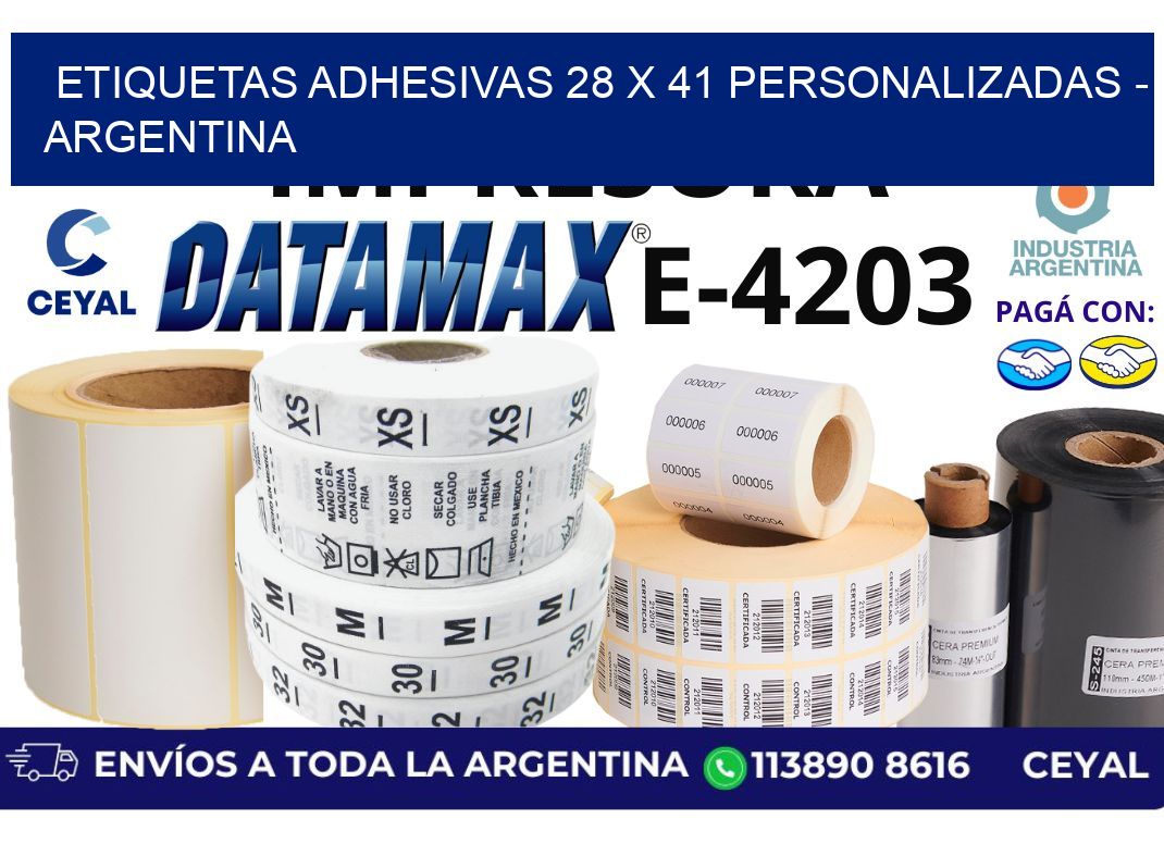 etiquetas adhesivas 28 x 41 personalizadas – Argentina