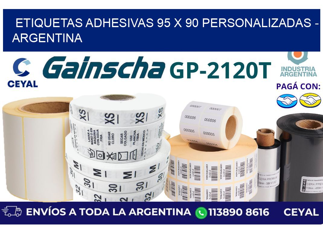 etiquetas adhesivas 95 x 90 personalizadas - Argentina