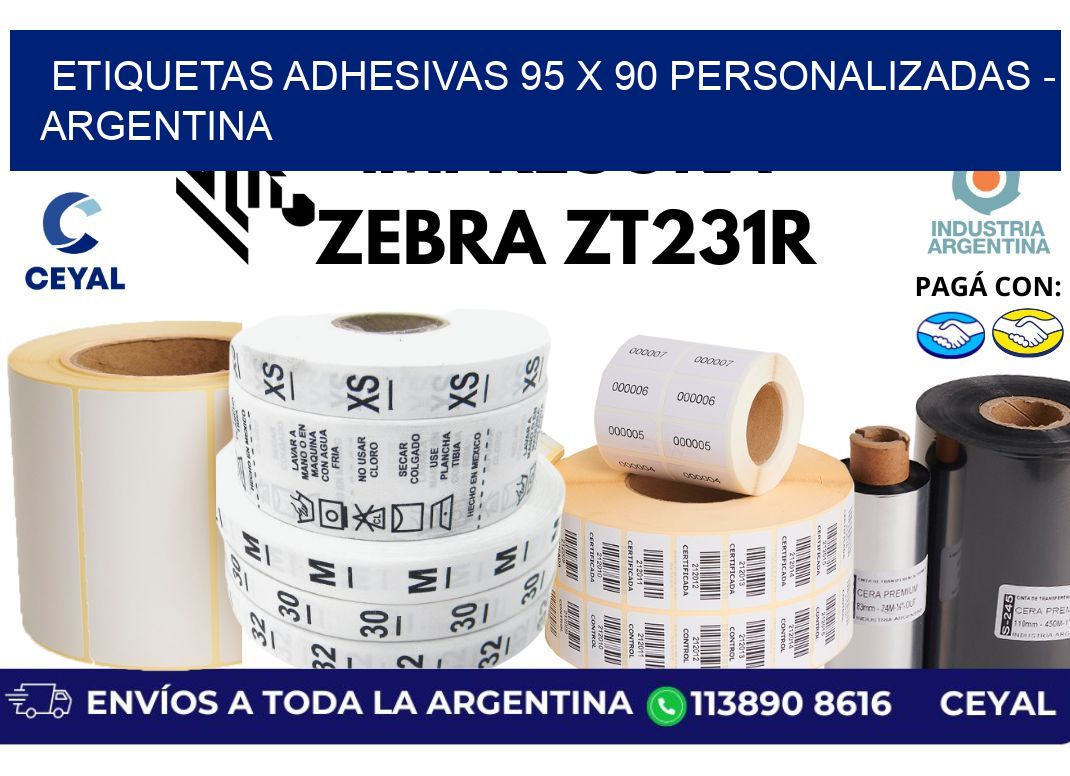 etiquetas adhesivas 95 x 90 personalizadas – Argentina