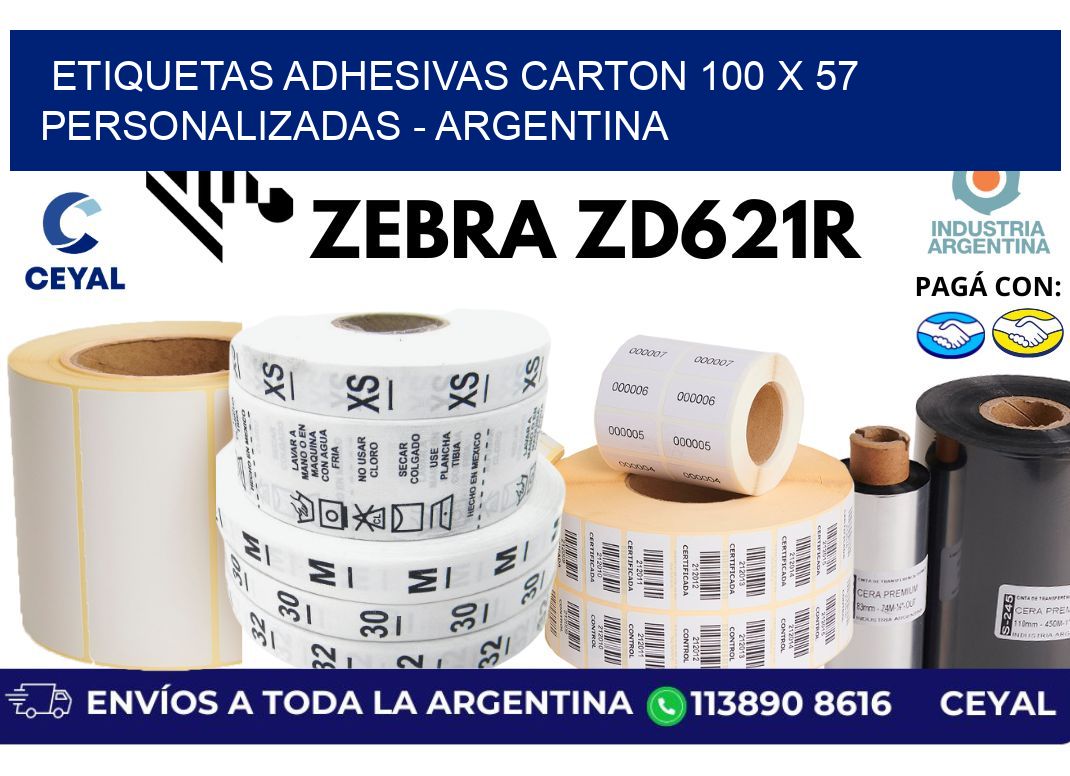 etiquetas adhesivas carton 100 x 57 personalizadas – Argentina