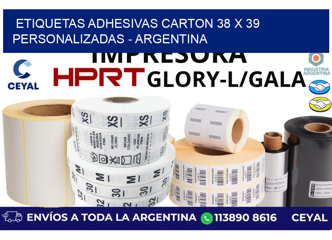 etiquetas adhesivas carton 38 x 39 personalizadas – Argentina