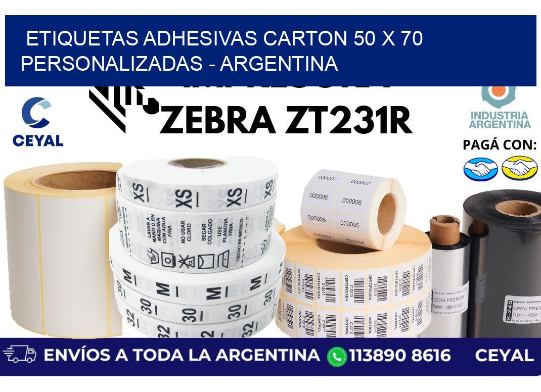 etiquetas adhesivas carton 50 x 70 personalizadas – Argentina