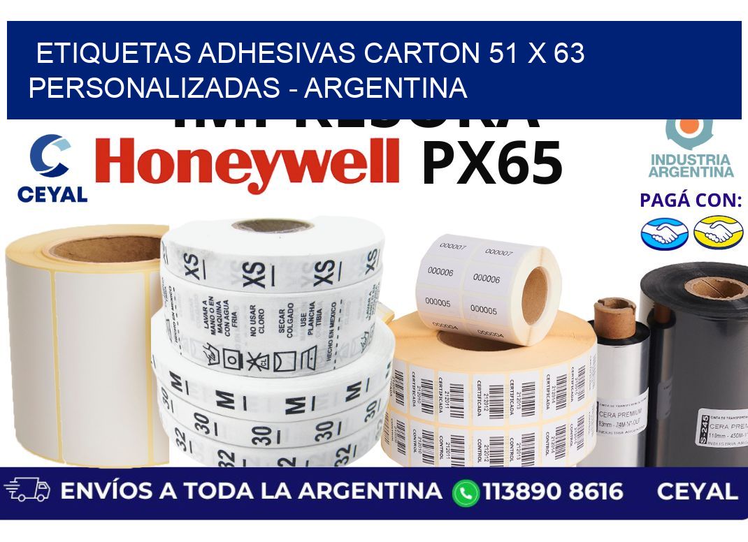 etiquetas adhesivas carton 51 x 63 personalizadas – Argentina