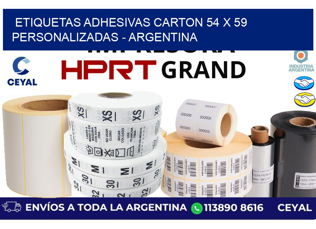etiquetas adhesivas carton 54 x 59 personalizadas – Argentina