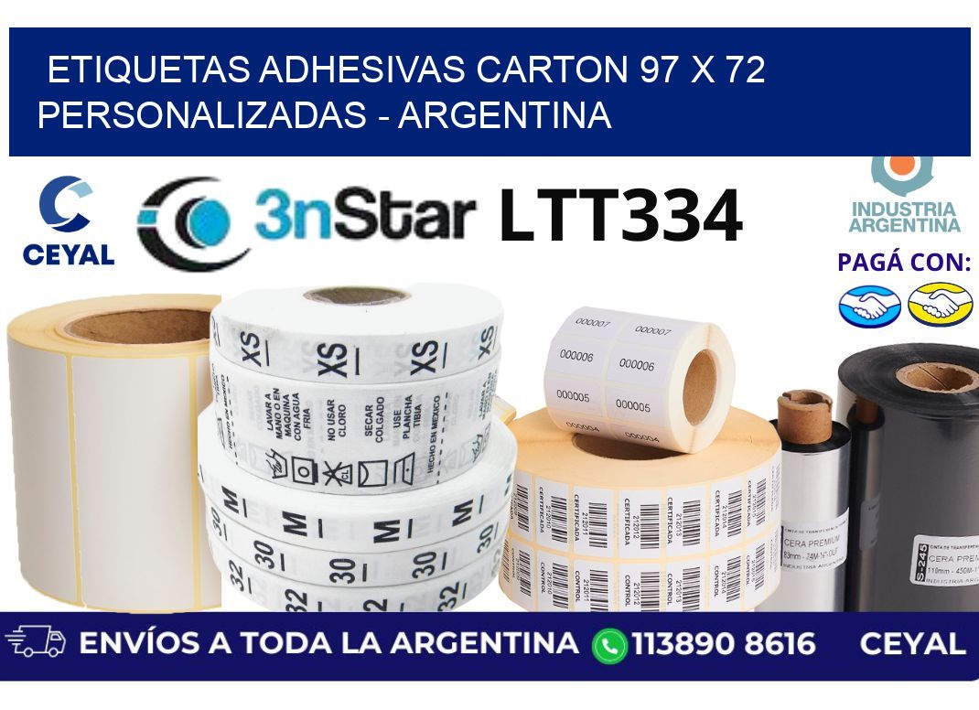 etiquetas adhesivas carton 97 x 72 personalizadas – Argentina