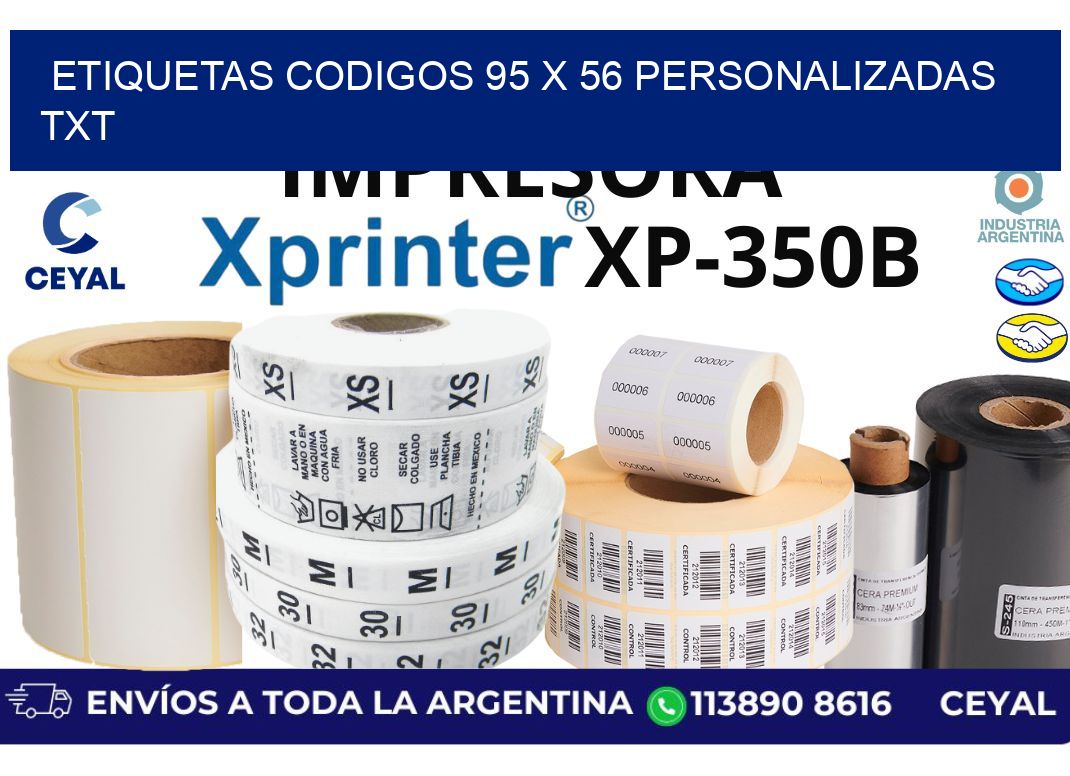 etiquetas codigos 95 x 56 personalizadas txt