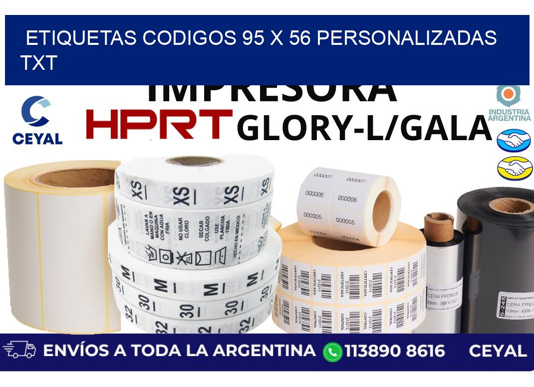 etiquetas codigos 95 x 56 personalizadas txt