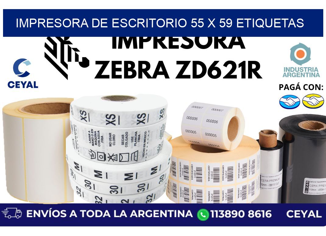 impresora de escritorio 55 x 59 etiquetas