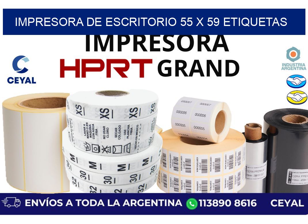 impresora de escritorio 55 x 59 etiquetas