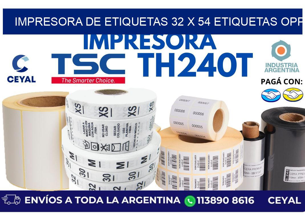 impresora de etiquetas 32 x 54 etiquetas opp