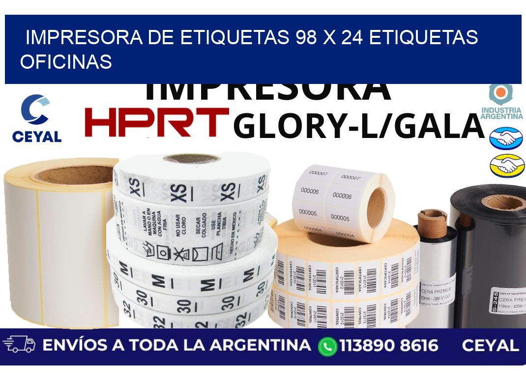 impresora de etiquetas 98 x 24 etiquetas oficinas