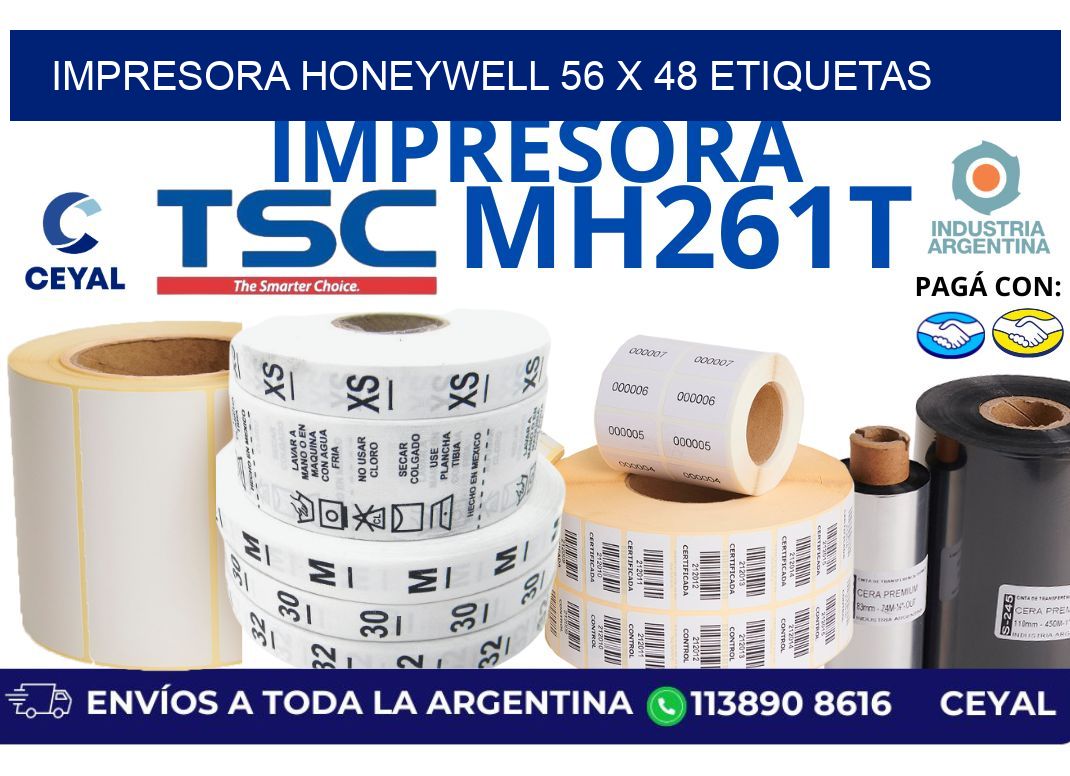 impresora honeywell 56 x 48 etiquetas