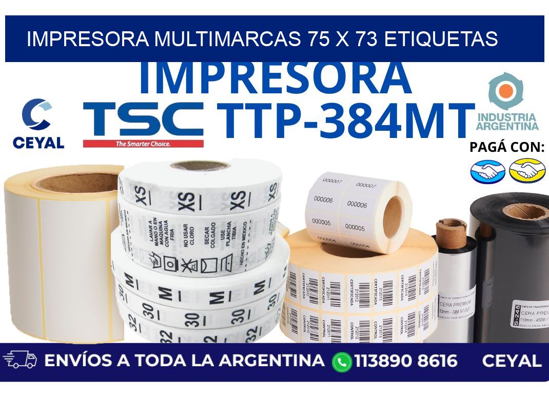 impresora multimarcas 75 x 73 etiquetas