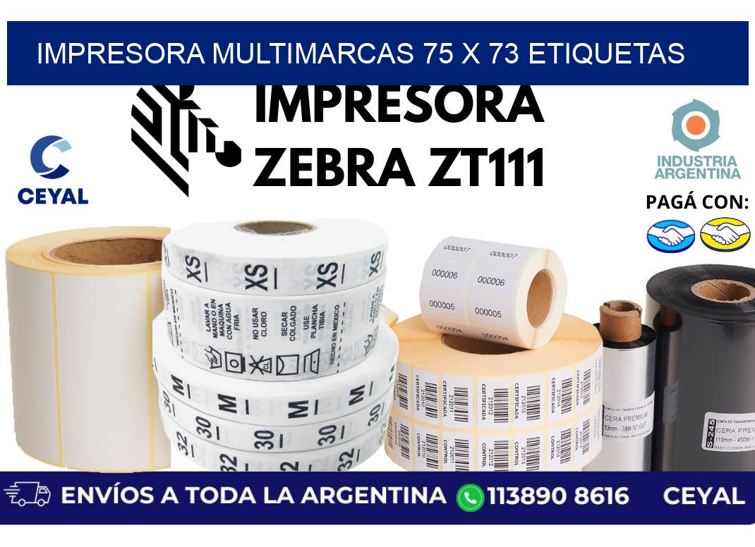 impresora multimarcas 75 x 73 etiquetas
