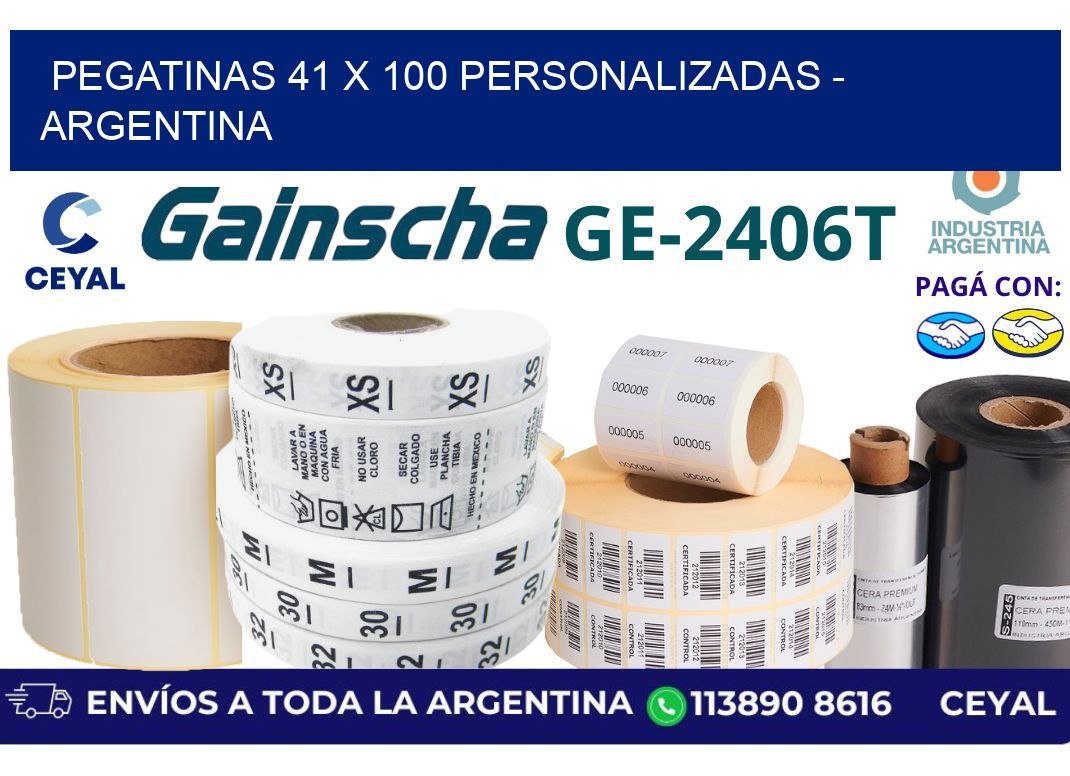 pegatinas 41 x 100 personalizadas - Argentina