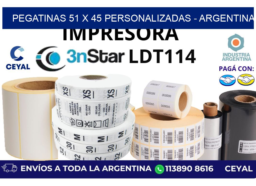 pegatinas 51 x 45 personalizadas - Argentina