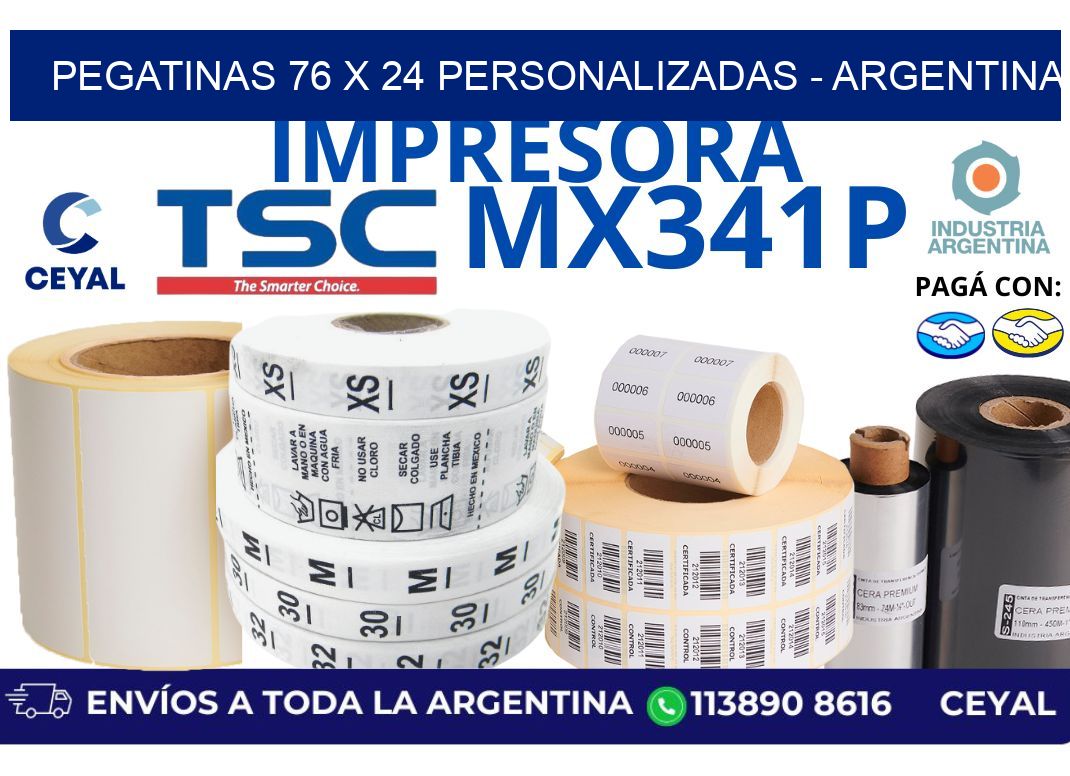 pegatinas 76 x 24 personalizadas – Argentina