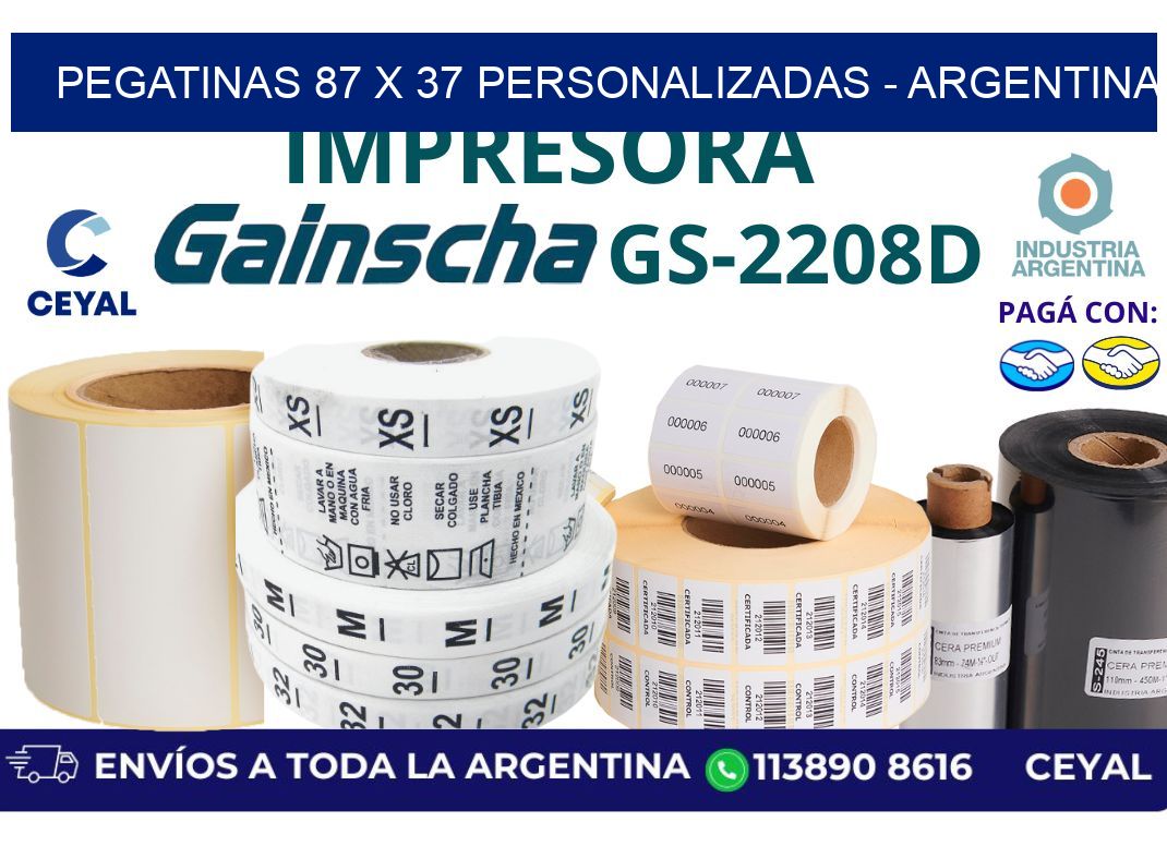 pegatinas 87 x 37 personalizadas - Argentina
