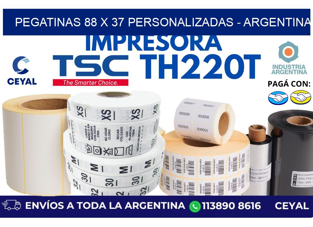 pegatinas 88 x 37 personalizadas - Argentina